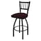 Holland Bar Stool Co 30" Swivel Bar Stool, Black Wrinkle, Canter Bordeaux Seat 81030BW005 - alternate 1